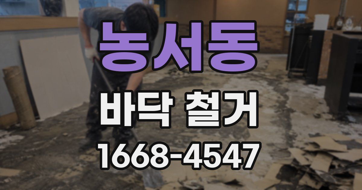 농서동 바닥 철거