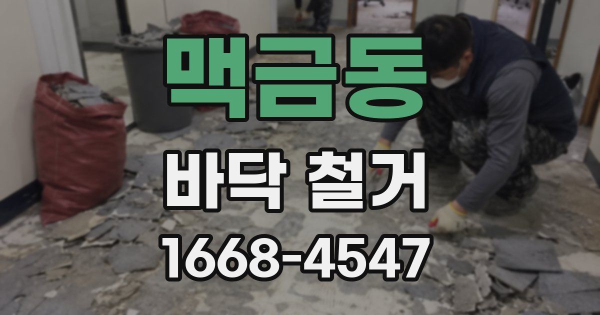 맥금동 바닥 철거