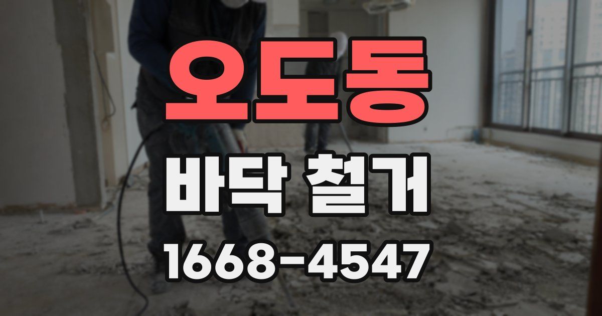 오도동 바닥 철거