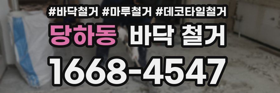 당하동 바닥 철거