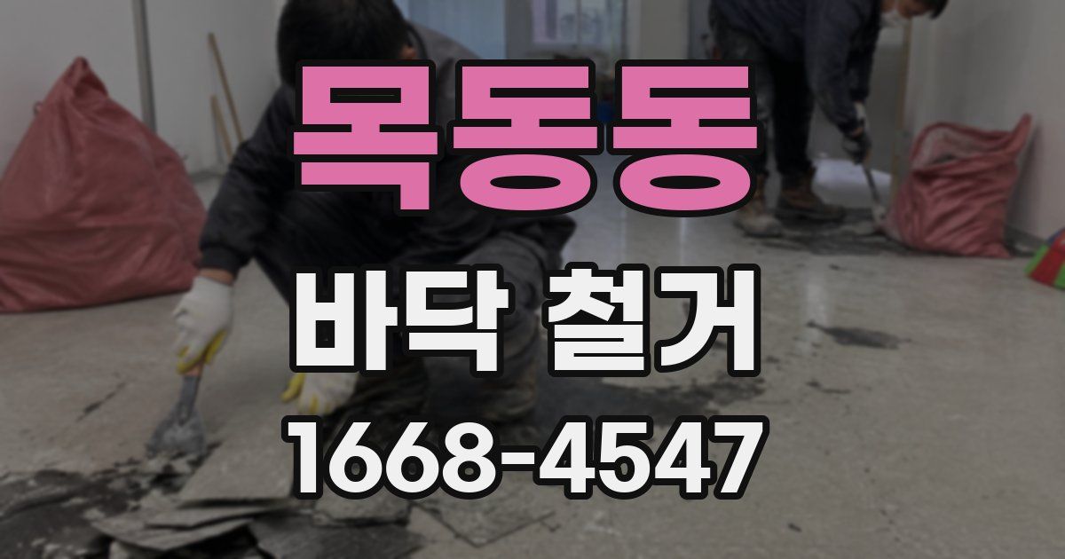 목동동 바닥 철거