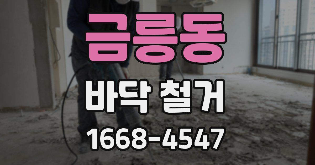 금릉동 바닥 철거