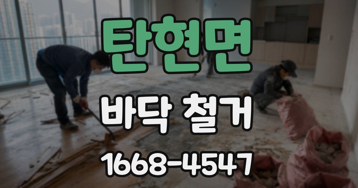 탄현면 바닥 철거