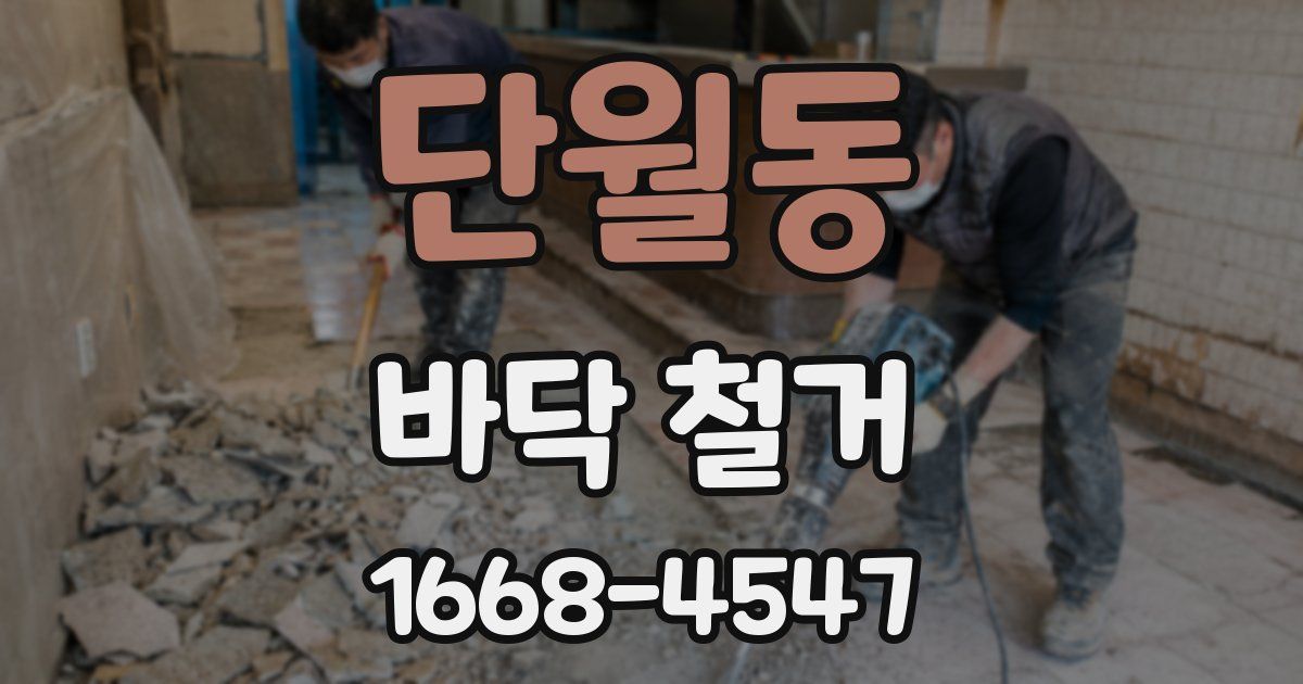 단월동 바닥 철거