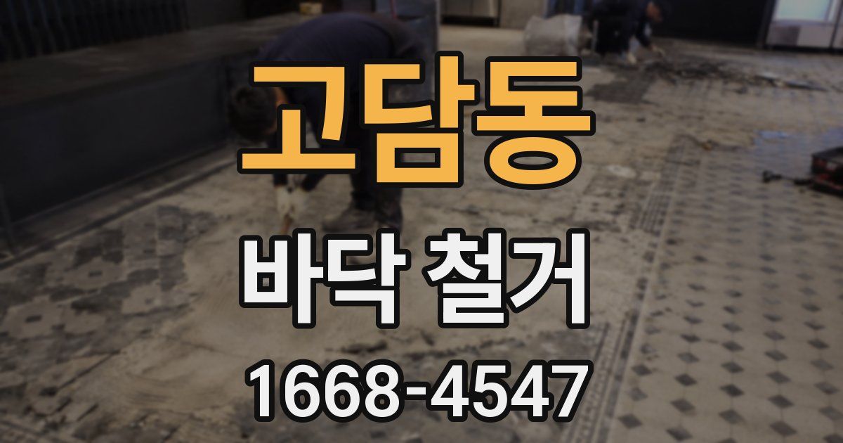 고담동 바닥 철거