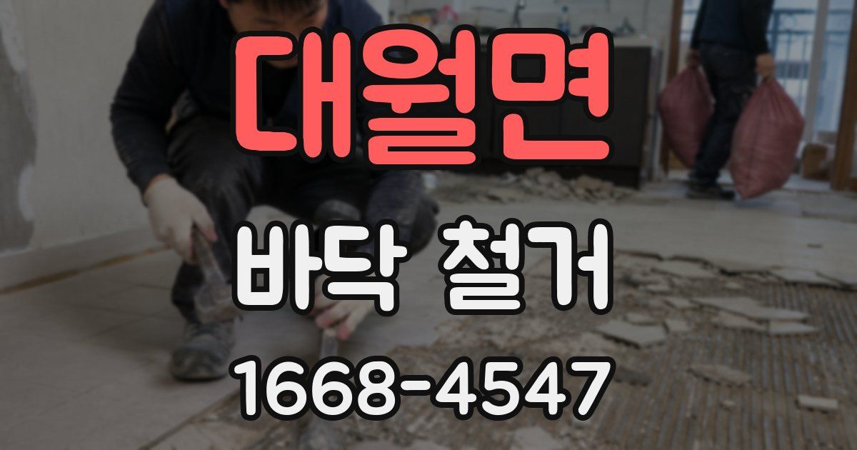 대월면 바닥 철거