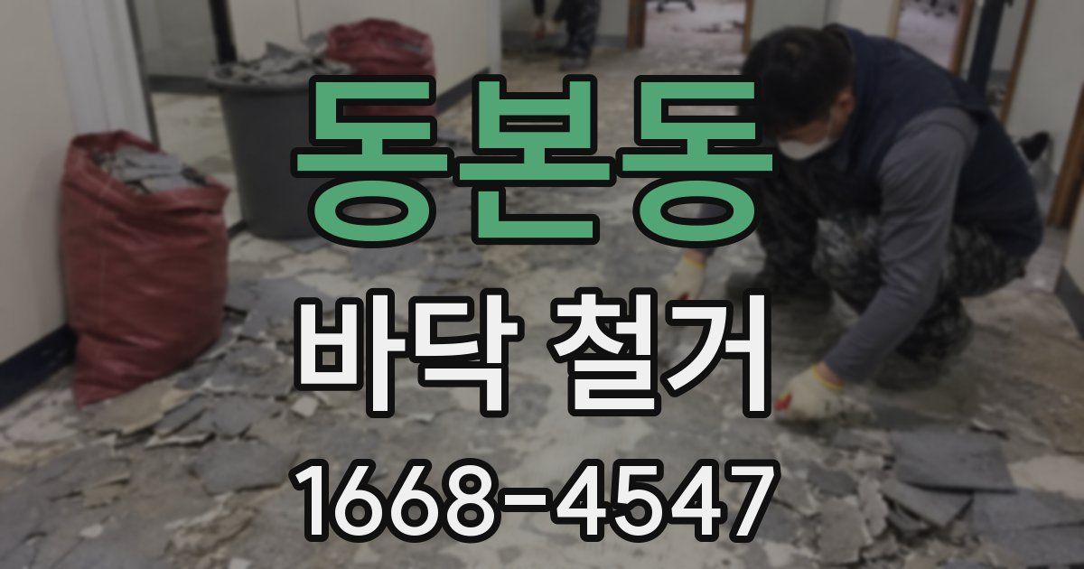 동본동 바닥 철거