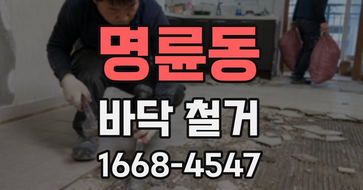 명륜동 바닥 철거