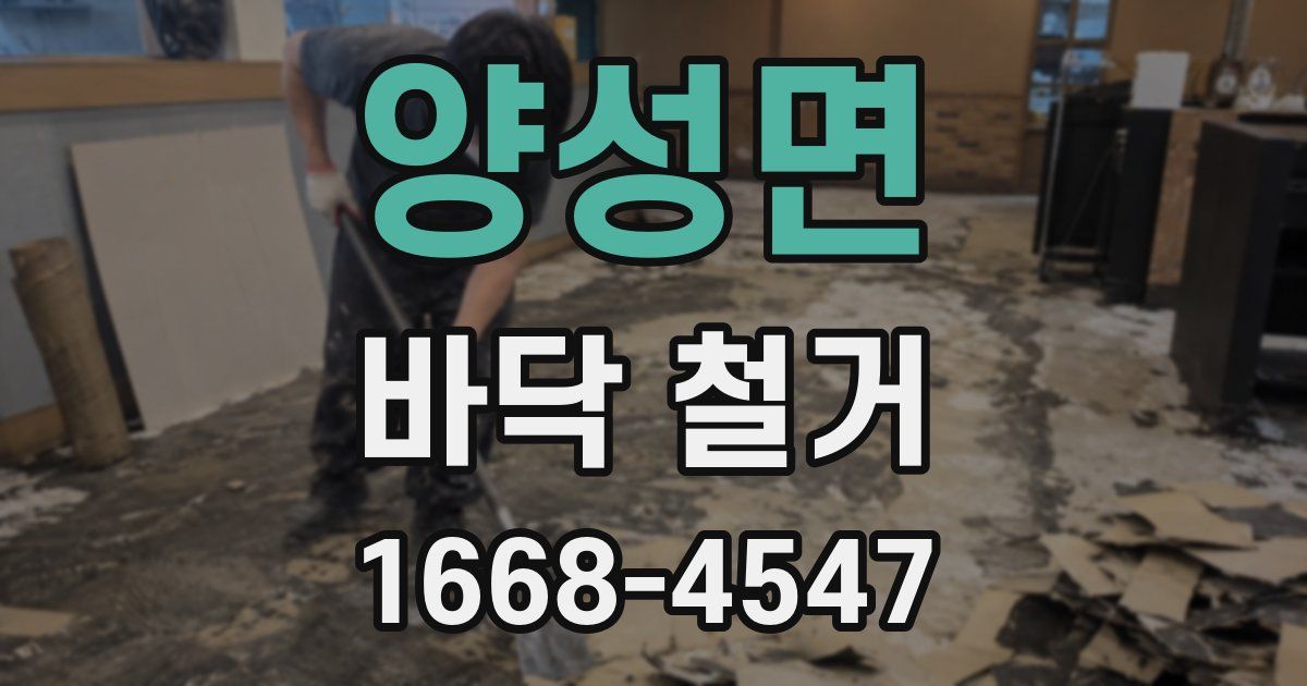 양성면 바닥 철거