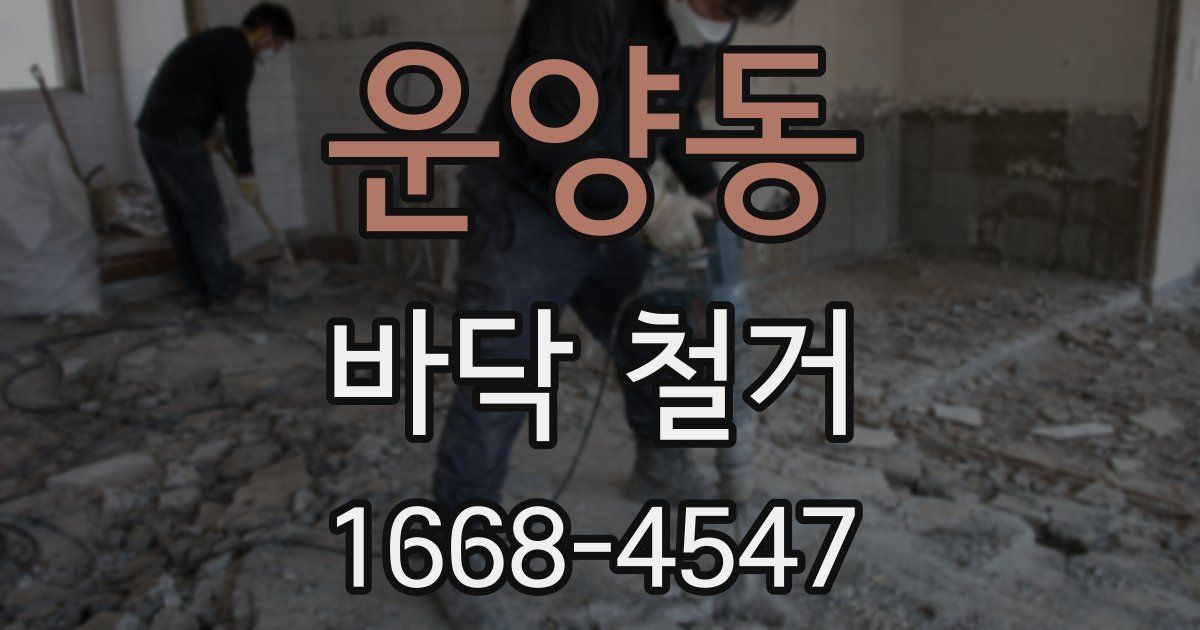 운양동 바닥 철거