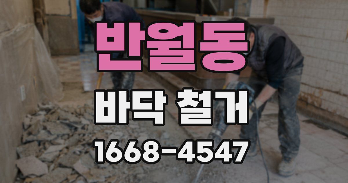 반월동 바닥 철거