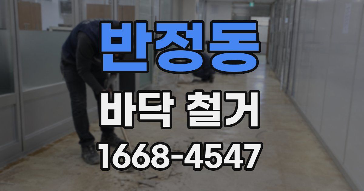 반정동 바닥 철거