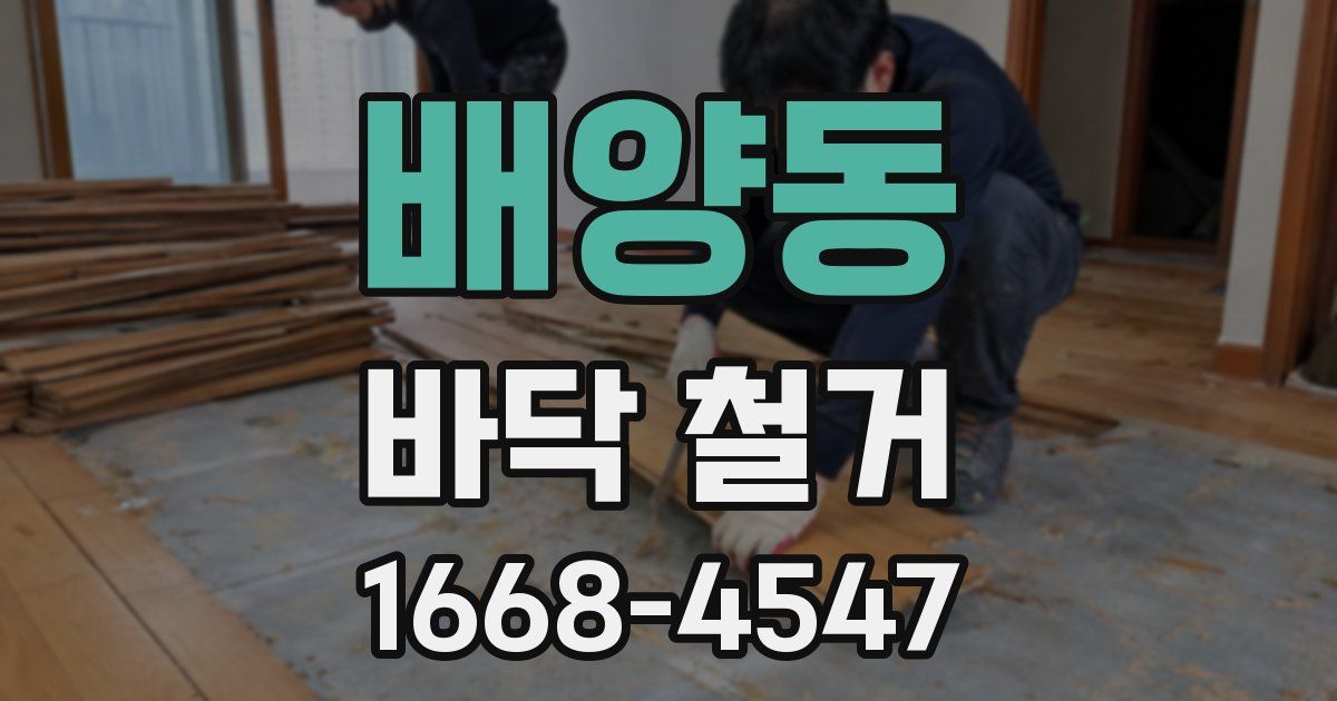 배양동 바닥 철거