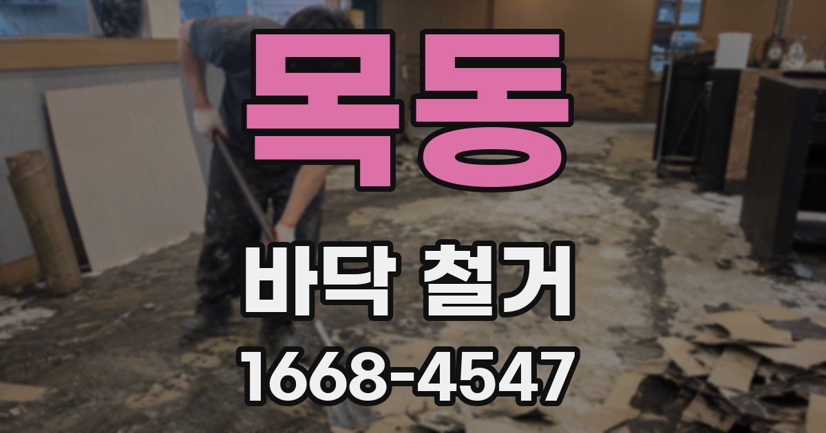 목동 바닥 철거