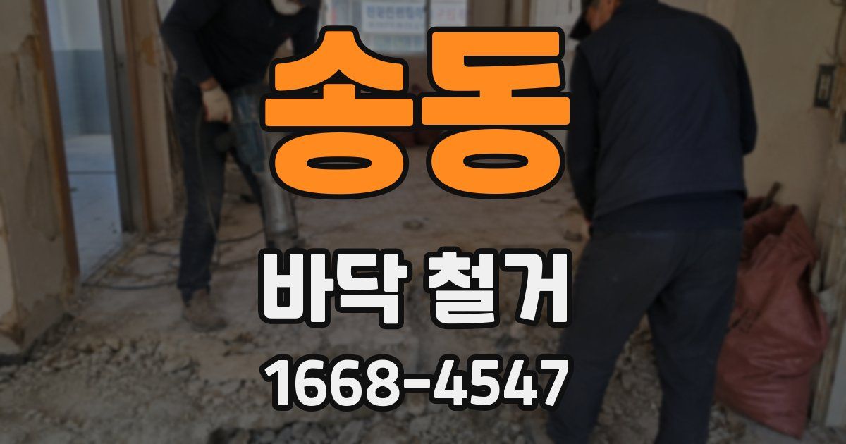 송동 바닥 철거