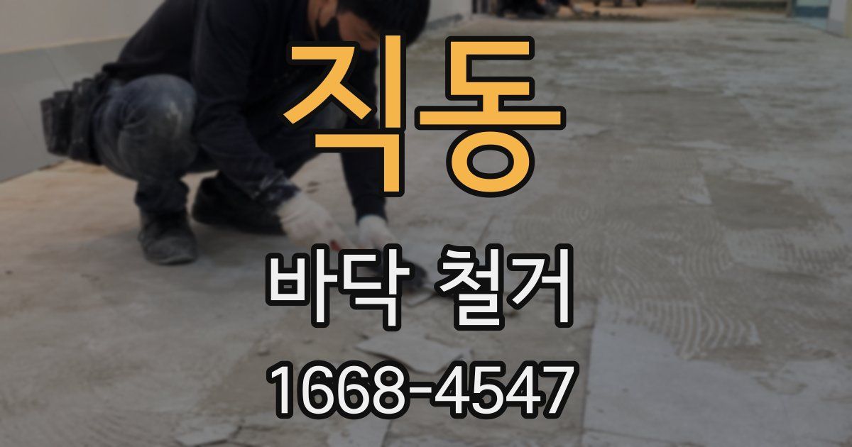 직동 바닥 철거