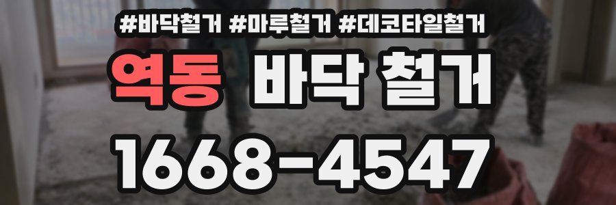 역동 바닥 철거