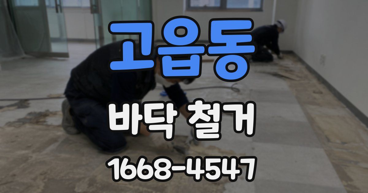 고읍동 바닥 철거