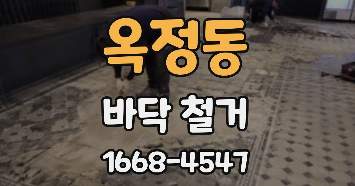 옥정동 바닥 철거