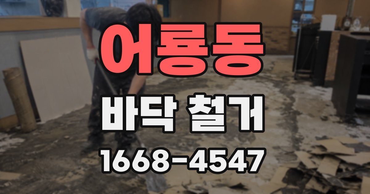 어룡동 바닥 철거
