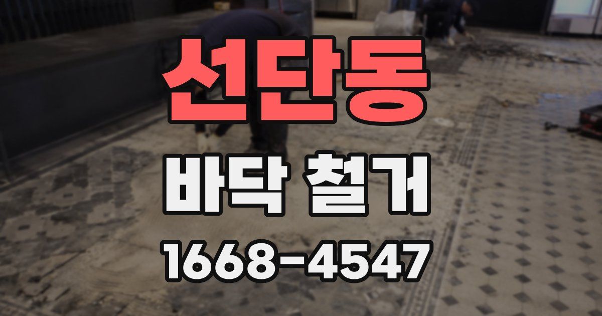 선단동 바닥 철거