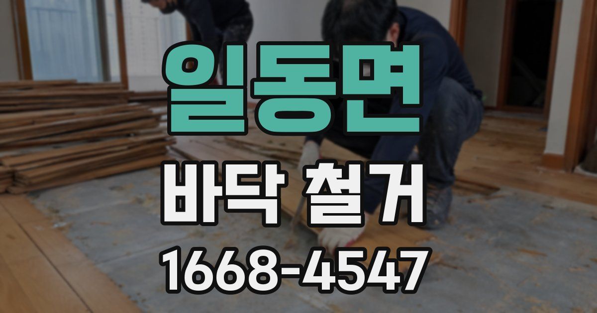 일동면 바닥 철거