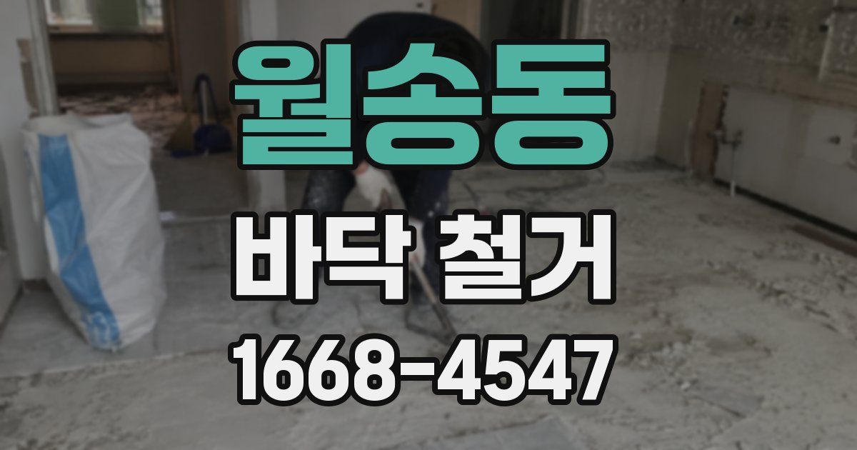 월송동 바닥 철거