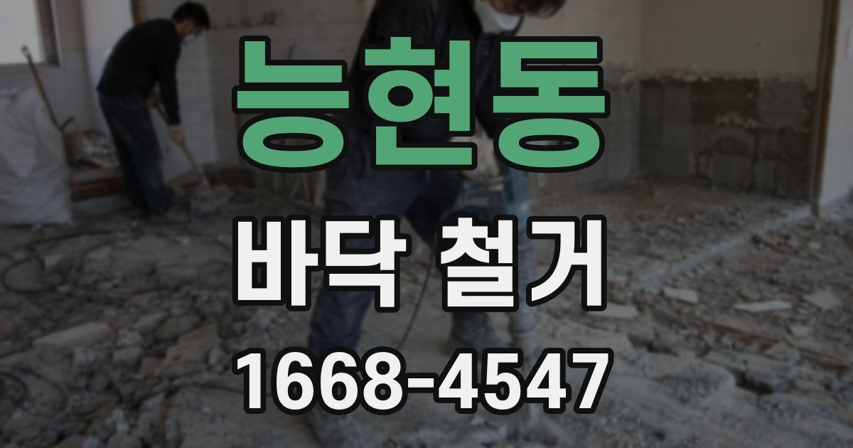 능현동 바닥 철거