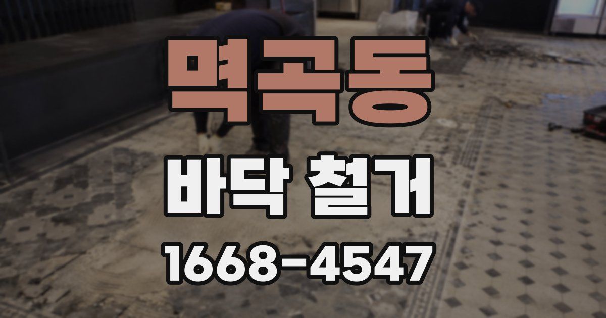 멱곡동 바닥 철거