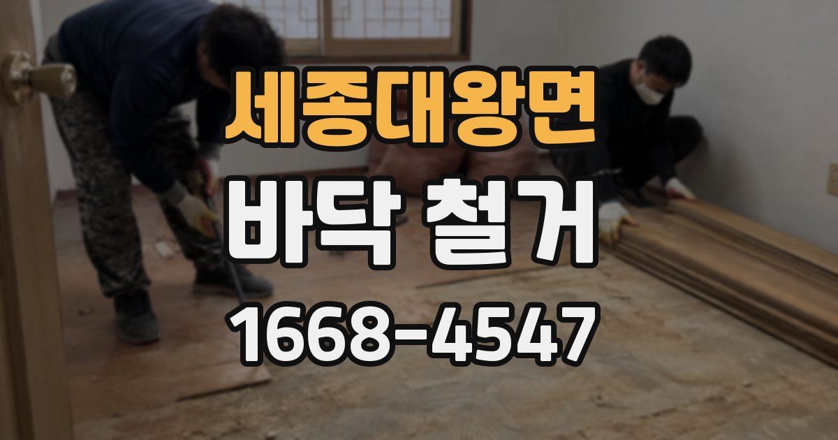 세종대왕면 바닥 철거