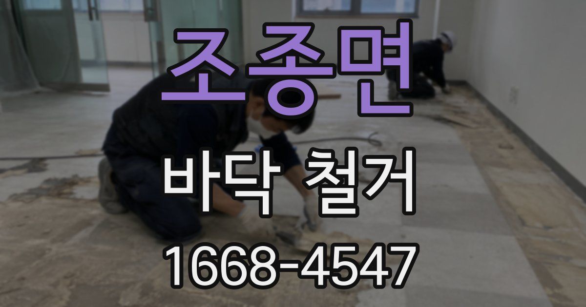 조종면 바닥 철거