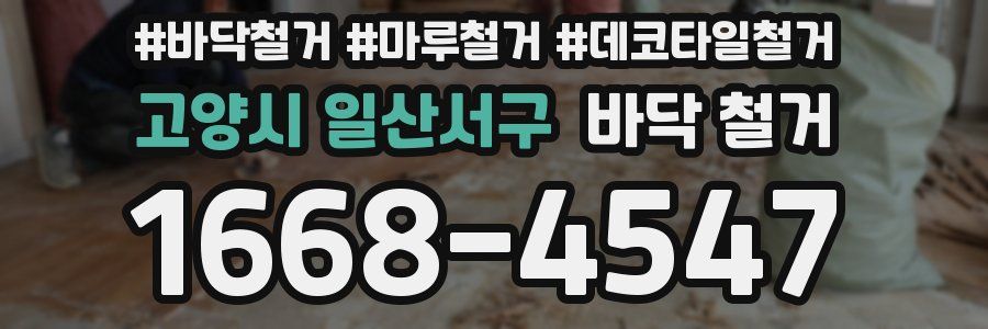 고양시 일산서구 바닥 철거