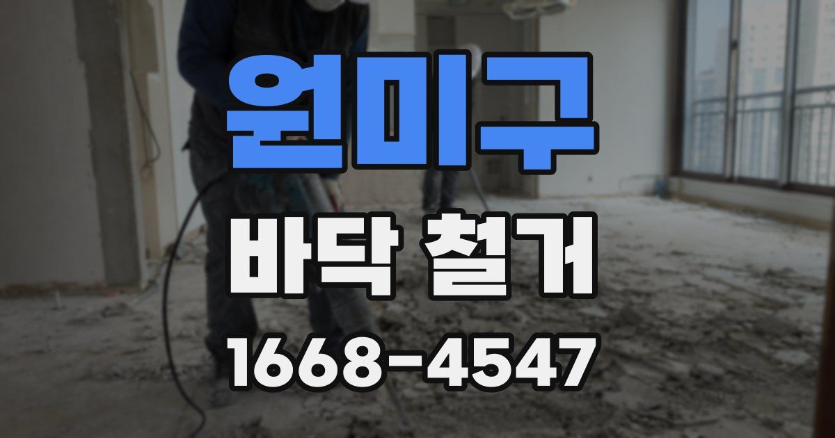 원미구 바닥 철거