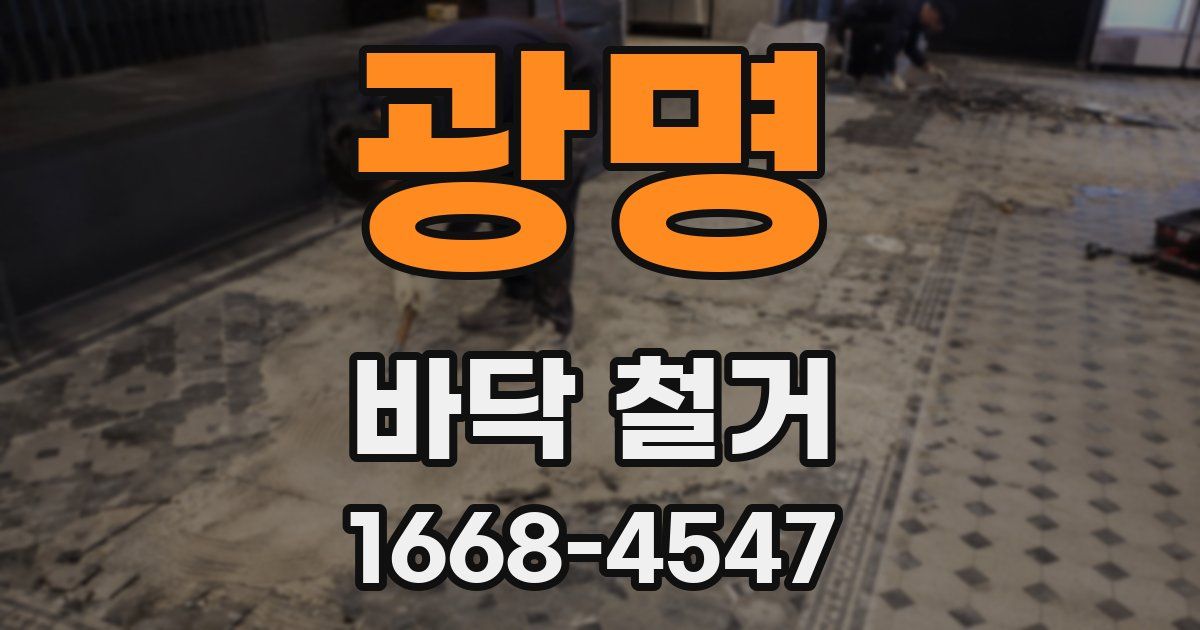 광명 바닥 철거