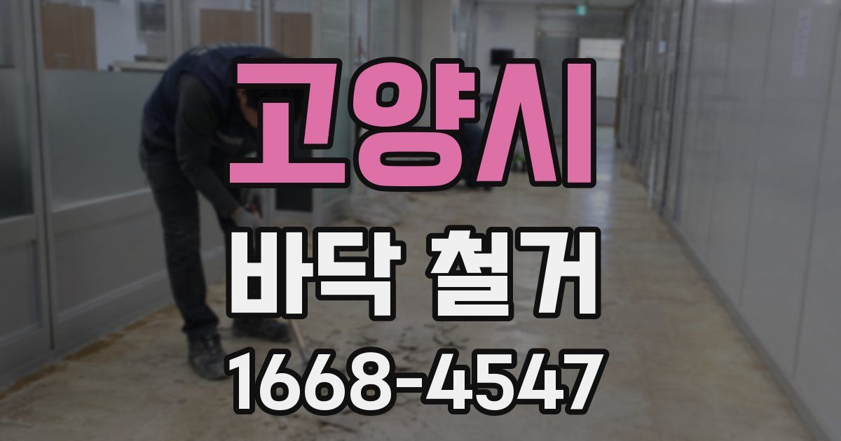 고양시 바닥 철거