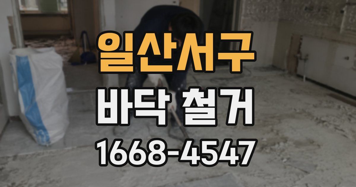 일산서구 바닥 철거