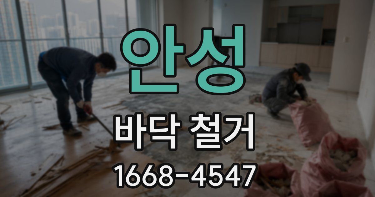 안성 바닥 철거