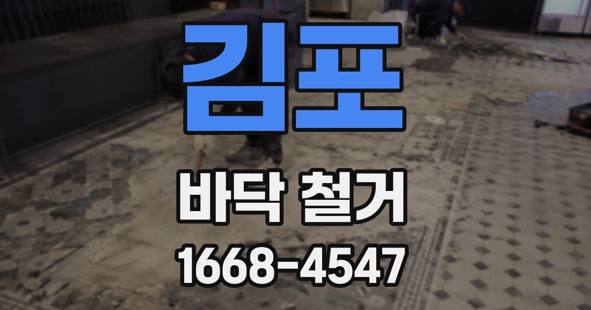 김포 바닥 철거