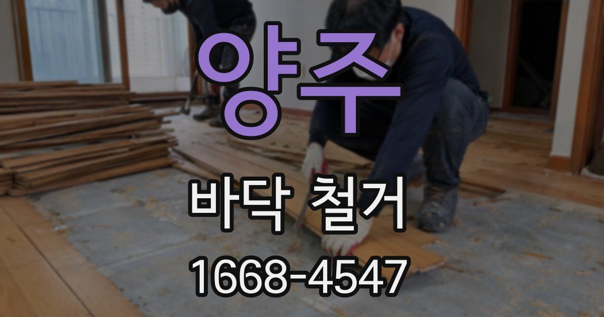 양주 바닥 철거