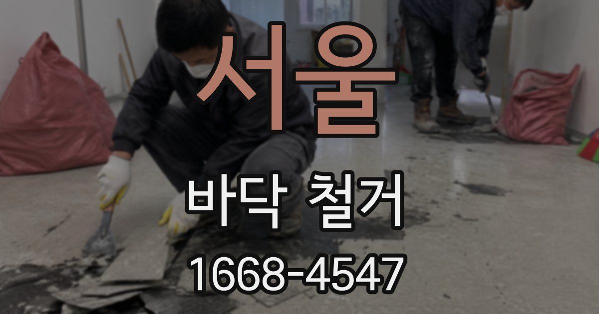 서울 바닥 철거