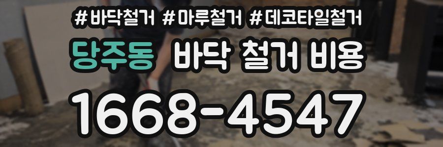 당주동 바닥 철거 비용