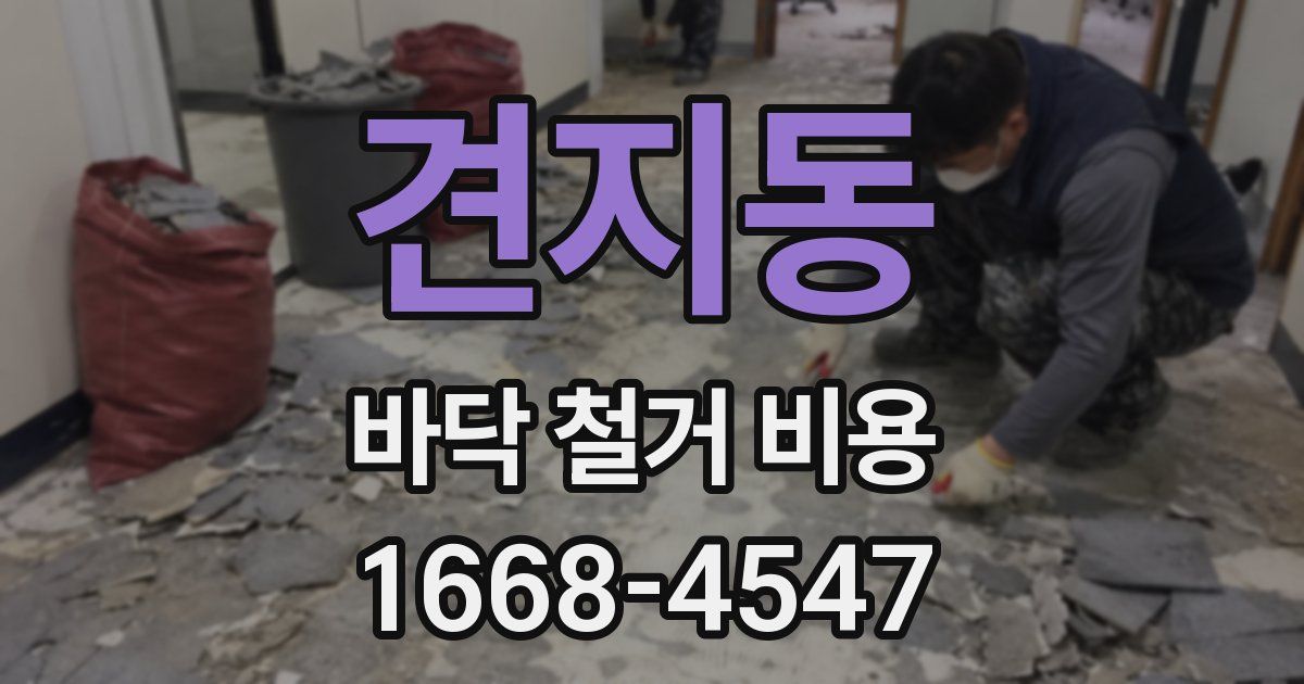 견지동 바닥 철거 비용