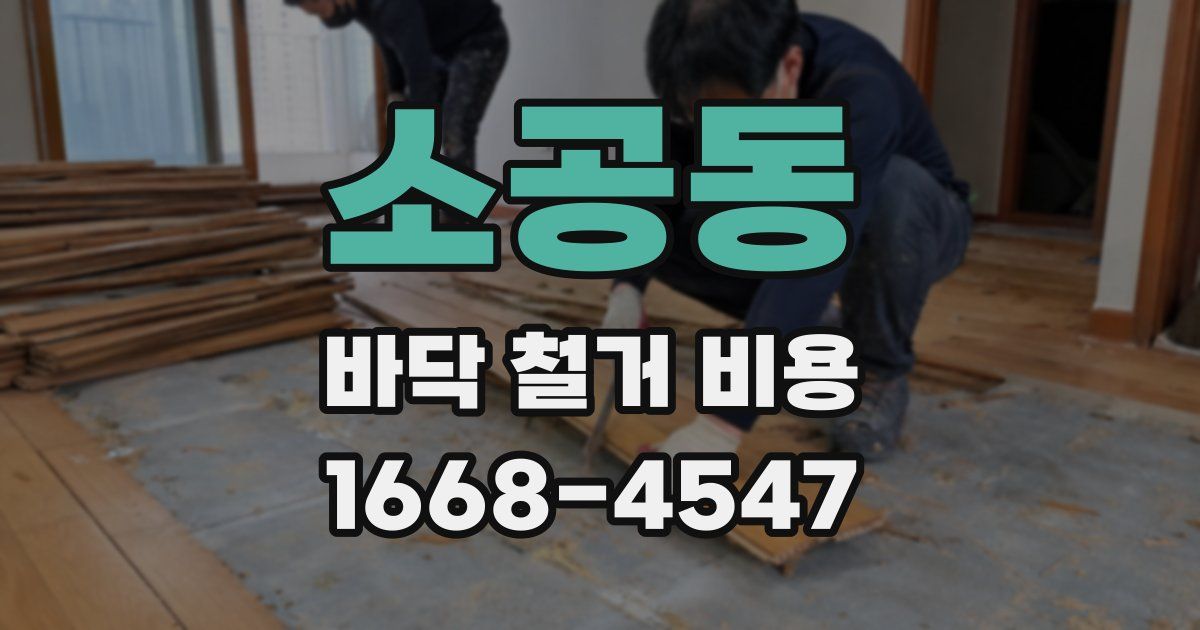 소공동 바닥 철거 비용