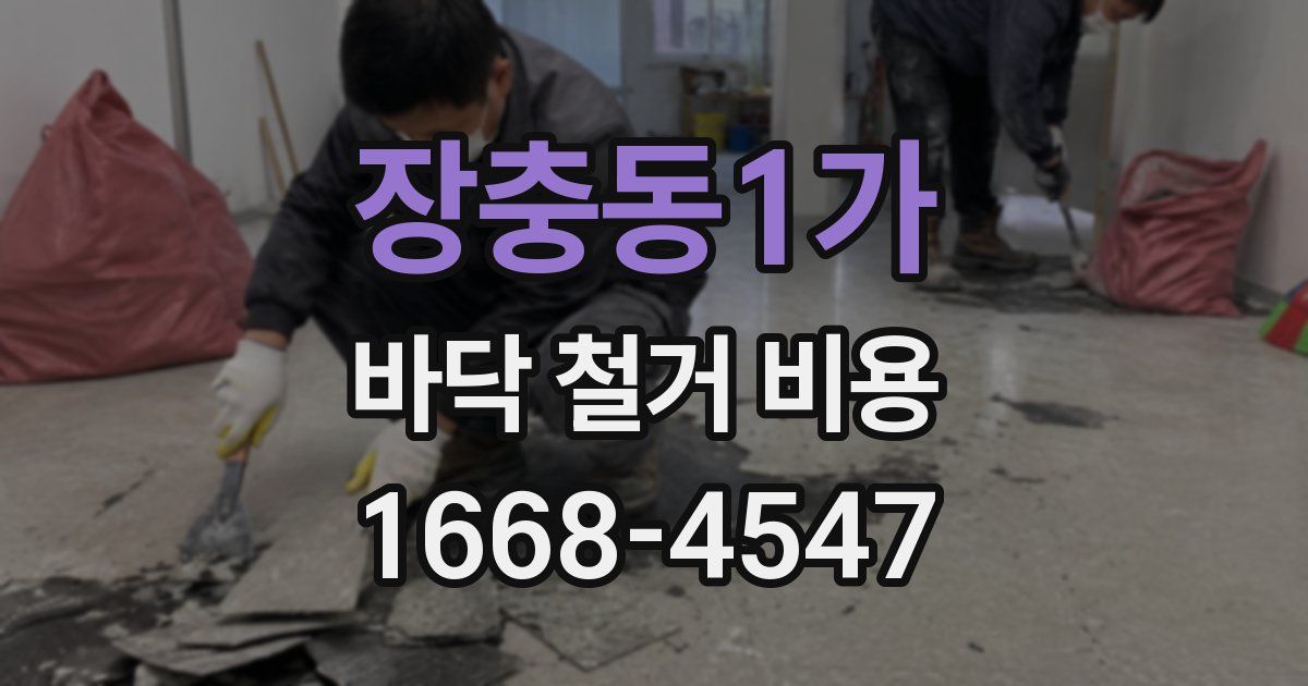 장충동1가 바닥 철거 비용