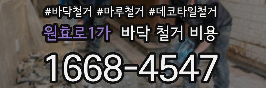 원효로1가 바닥 철거 비용