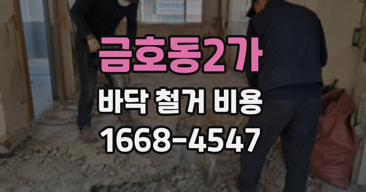 금호동2가 바닥 철거 비용