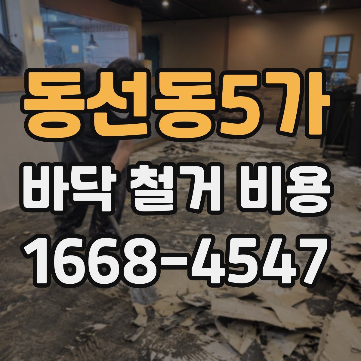 동선동5가 바닥 철거 비용 마루 바닥 철거 시 참고할 점