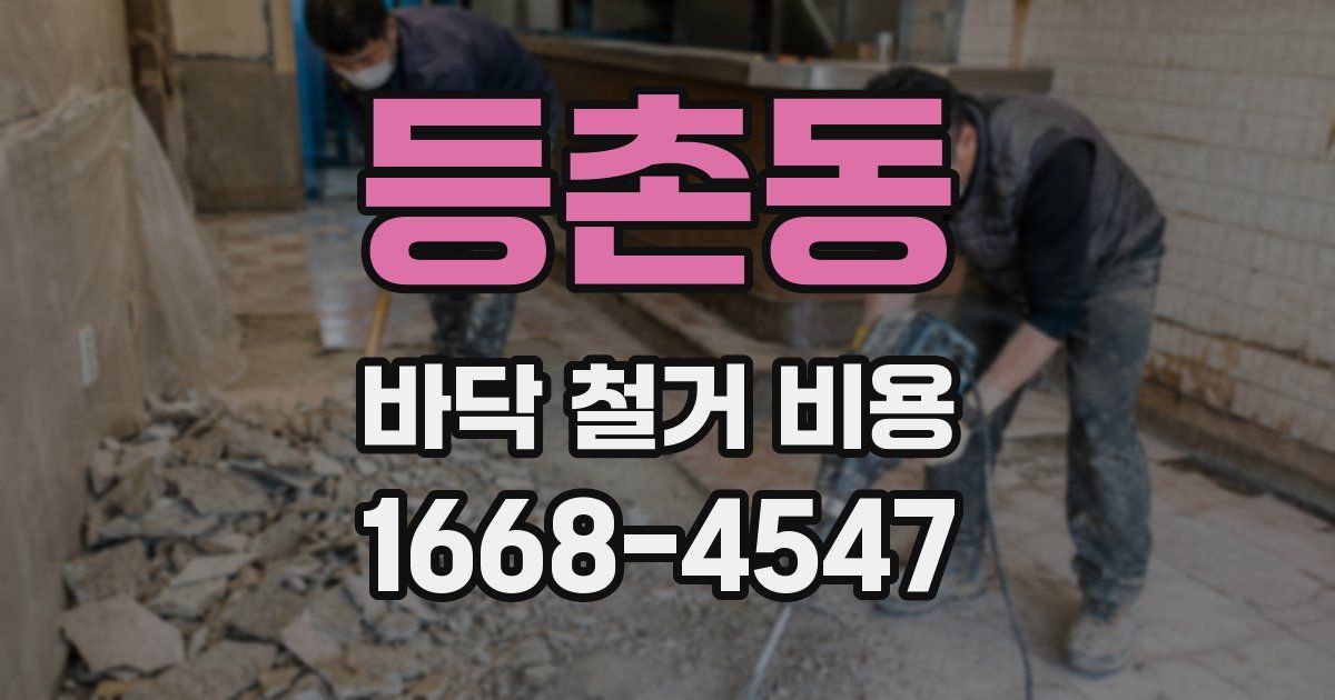 등촌동 바닥 철거 비용