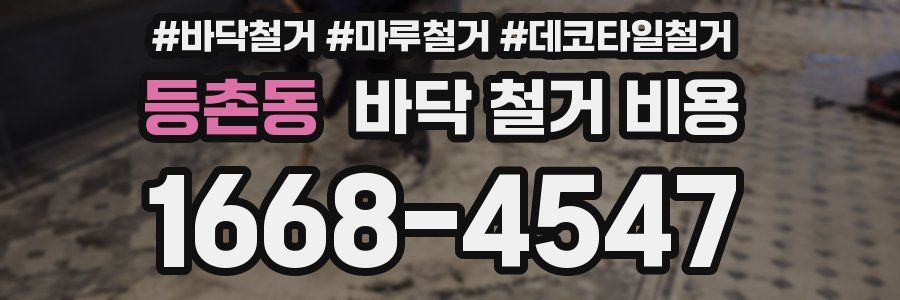 등촌동 바닥 철거 비용