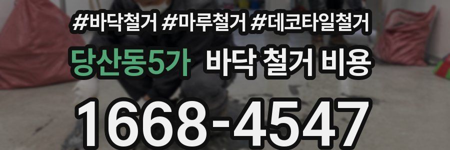 당산동5가 바닥 철거 비용